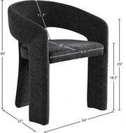 Rendition Fabric Upholstered Dining Chair in Black - 911Black-C
