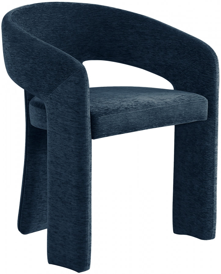 Rendition Fabric Upholstered Dining Chair in Blue, Set of 2 - 911Navy-C