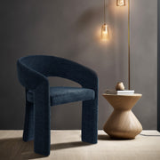 Rendition Fabric Upholstered Dining Chair in Blue, Set of 2 - 911Navy-C