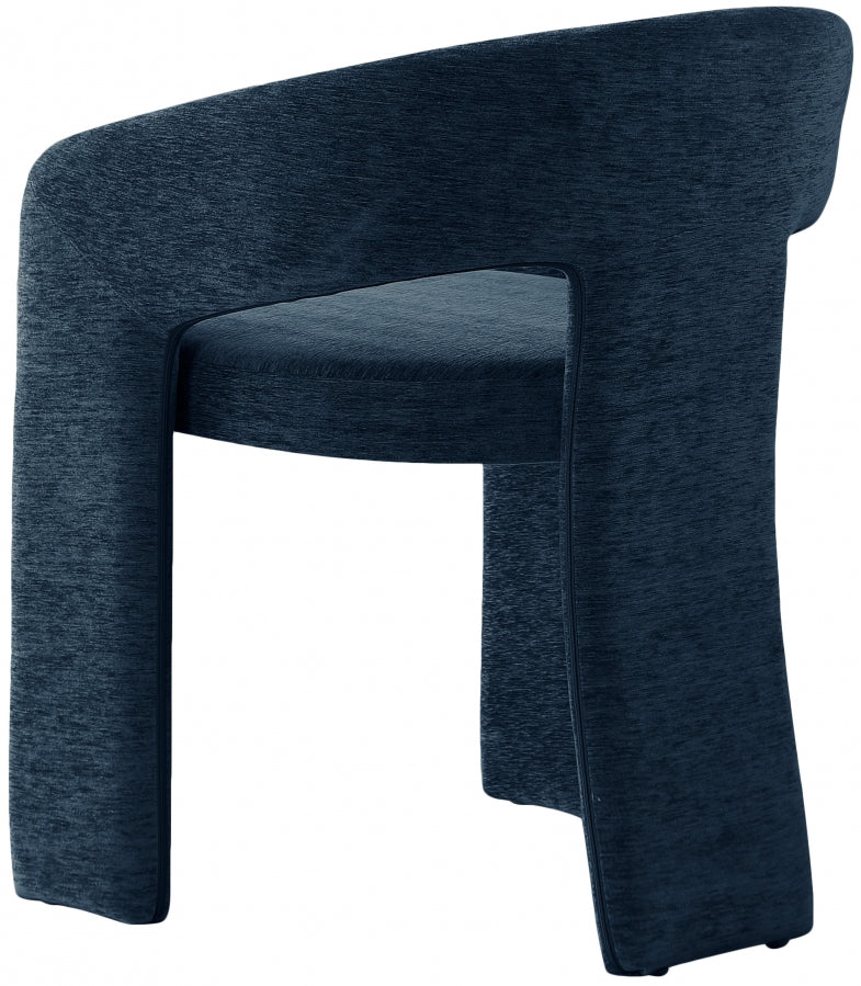 Rendition Fabric Upholstered Dining Chair in Blue, Set of 2 - 911Navy-C