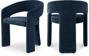 Rendition Fabric Upholstered Dining Chair in Blue, Set of 2 - 911Navy-C
