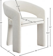 Rendition Fabric Upholstered Dining Chair in Cream, Set of 2 - 911Cream-C