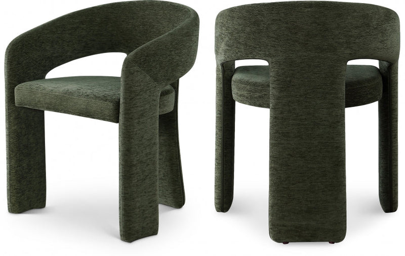 Rendition Fabric Upholstered Dining Chair in Green, Set of 2 - 911Green-C