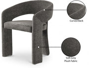 Rendition Fabric Upholstered Dining Chair in Grey - 911Grey-C