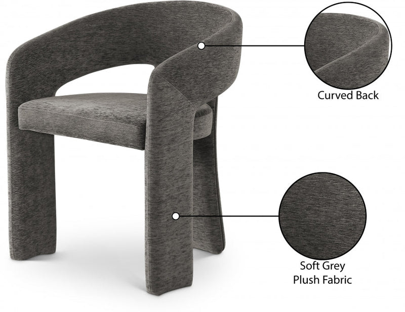 Rendition Fabric Upholstered Dining Chair in Grey - 911Grey-C