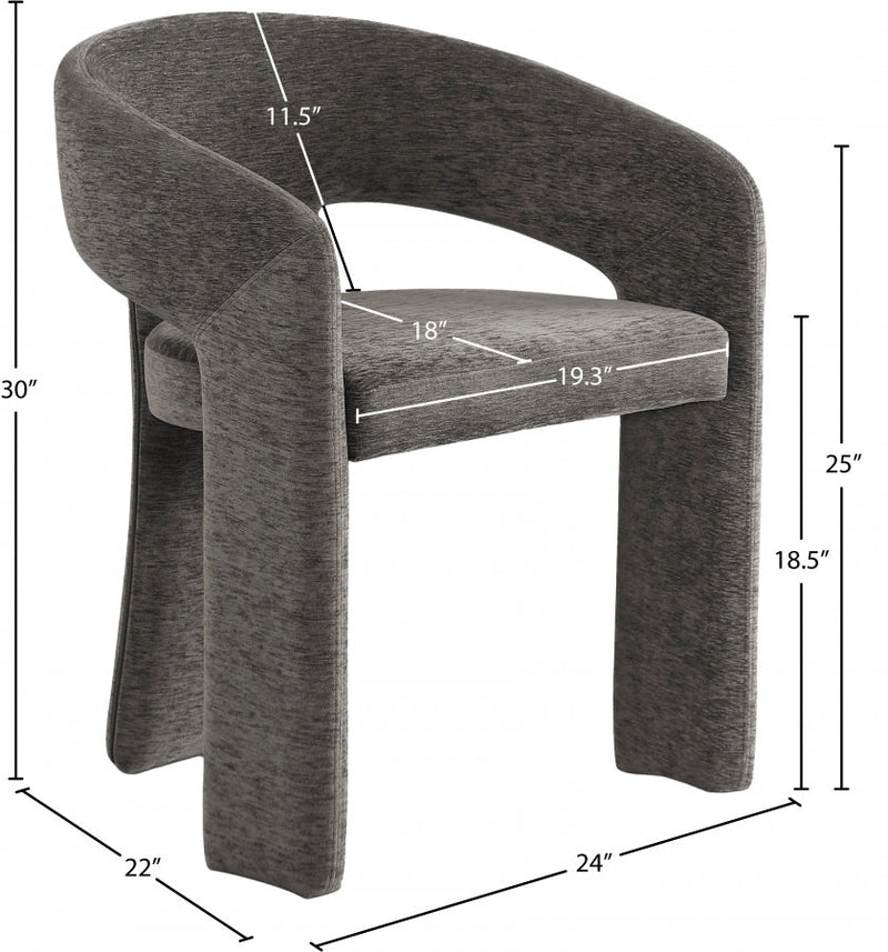 Rendition Fabric Upholstered Dining Chair in Grey - 911Grey-C