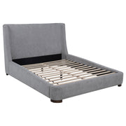 Rennes Upholstered Queen Wingback Platform Bed Grey - 315928Q