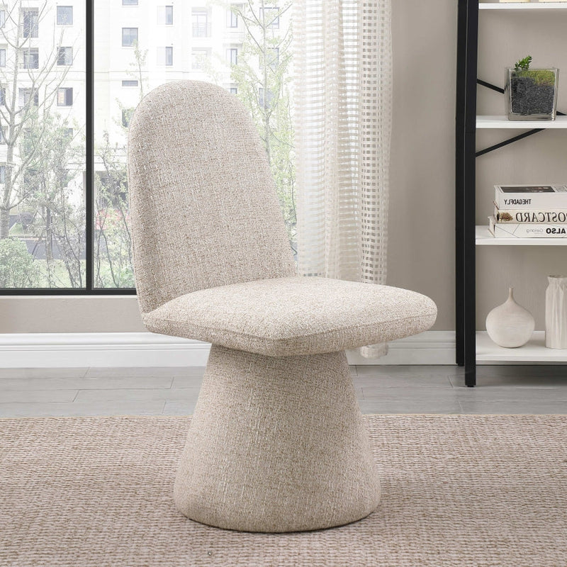 Renuar Fabric Upholstered Dining Chair in Beige, Set of 2 - 869Beige-C
