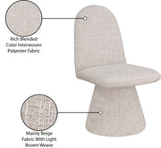 Renuar Fabric Upholstered Dining Chair in Beige, Set of 2 - 869Beige-C