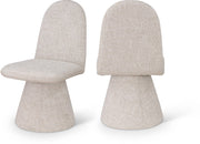Renuar Fabric Upholstered Dining Chair in Beige, Set of 2 - 869Beige-C