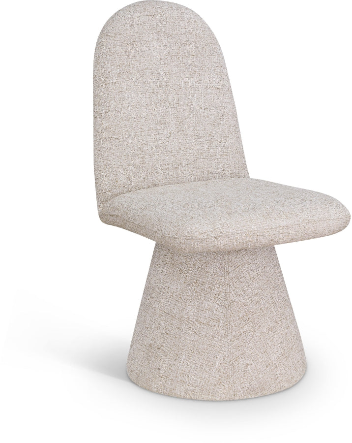 Renuar Fabric Upholstered Dining Chair in Beige, Set of 2 - 869Beige-C