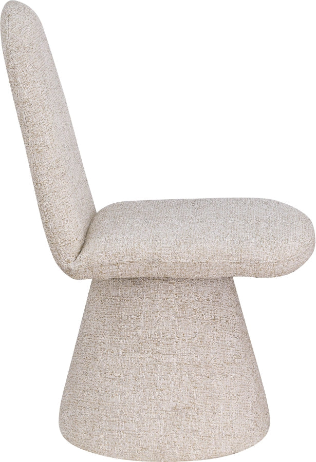 Renuar Fabric Upholstered Dining Chair in Beige, Set of 2 - 869Beige-C