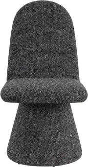 Renuar Fabric Upholstered Dining Chair in Black, Set of 2 - 869Black-C