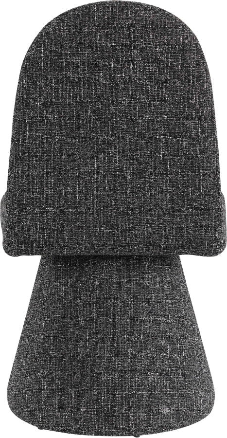 Renuar Fabric Upholstered Dining Chair in Black, Set of 2 - 869Black-C