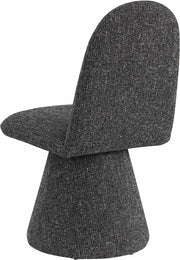 Renuar Fabric Upholstered Dining Chair in Black, Set of 2 - 869Black-C