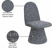 Renuar Fabric Upholstered Dining Chair in Blue, Set of 2 - 869Blue-C