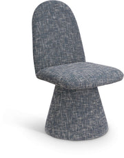 Renuar Fabric Upholstered Dining Chair in Blue, Set of 2 - 869Blue-C