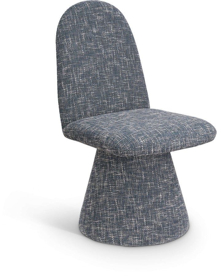 Renuar Fabric Upholstered Dining Chair in Blue, Set of 2 - 869Blue-C