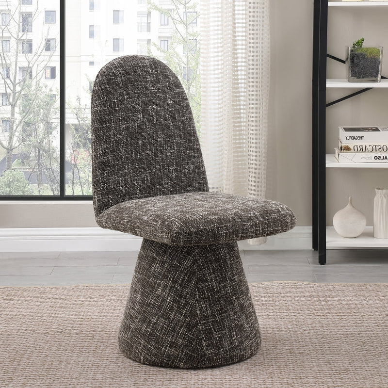 Renuar Fabric Upholstered Dining Chair in Brown, Set of 2 - 869Brown-C
