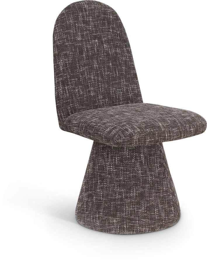 Renuar Fabric Upholstered Dining Chair in Brown, Set of 2 - 869Brown-C