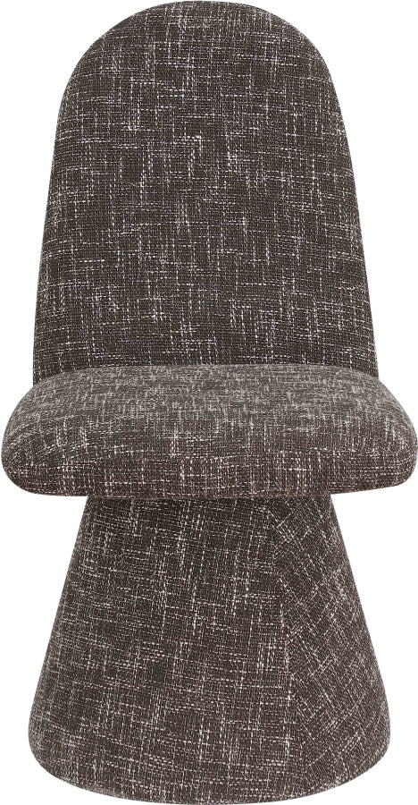 Renuar Fabric Upholstered Dining Chair in Brown, Set of 2 - 869Brown-C