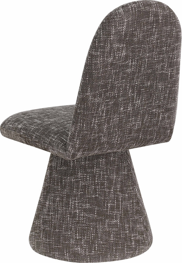 Renuar Fabric Upholstered Dining Chair in Brown, Set of 2 - 869Brown-C