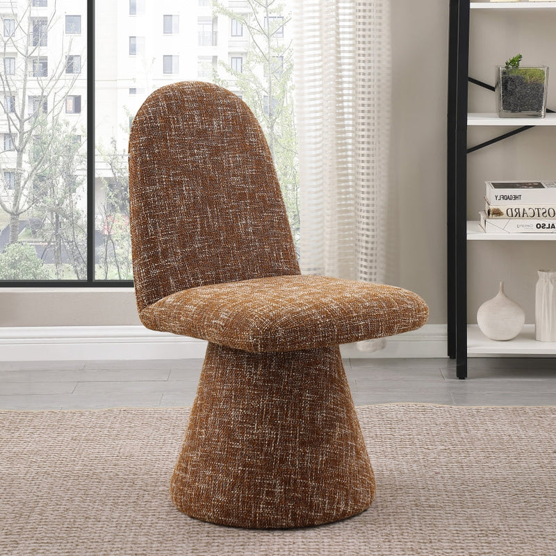 Renuar Fabric Upholstered Dining Chair in Cognac, Set of 2 - 869Cognac-C