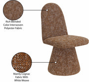 Renuar Fabric Upholstered Dining Chair in Cognac, Set of 2 - 869Cognac-C