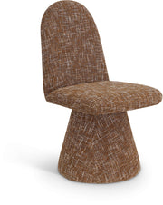 Renuar Fabric Upholstered Dining Chair in Cognac, Set of 2 - 869Cognac-C