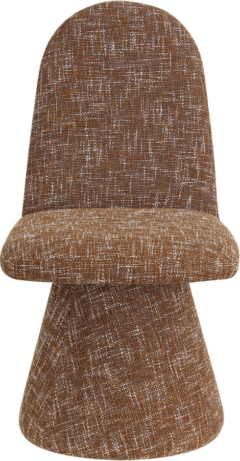 Renuar Fabric Upholstered Dining Chair in Cognac, Set of 2 - 869Cognac-C