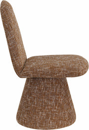 Renuar Fabric Upholstered Dining Chair in Cognac, Set of 2 - 869Cognac-C