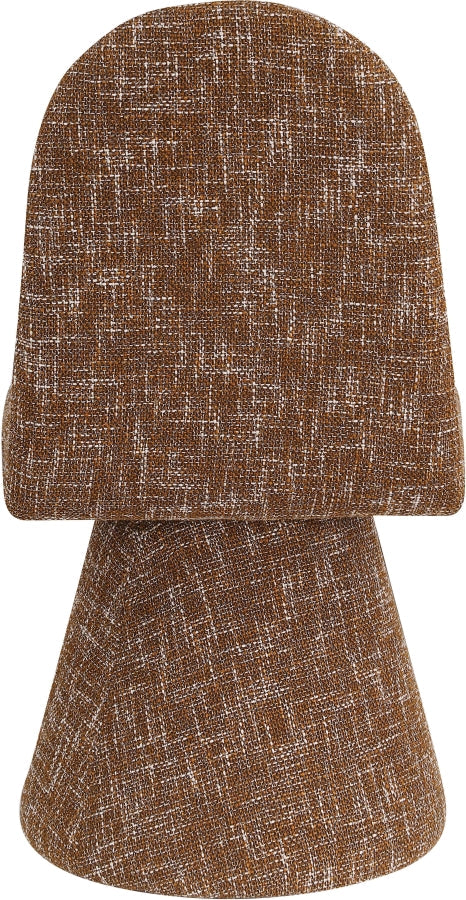 Renuar Fabric Upholstered Dining Chair in Cognac, Set of 2 - 869Cognac-C