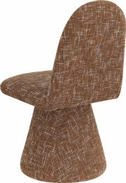 Renuar Fabric Upholstered Dining Chair in Cognac, Set of 2 - 869Cognac-C