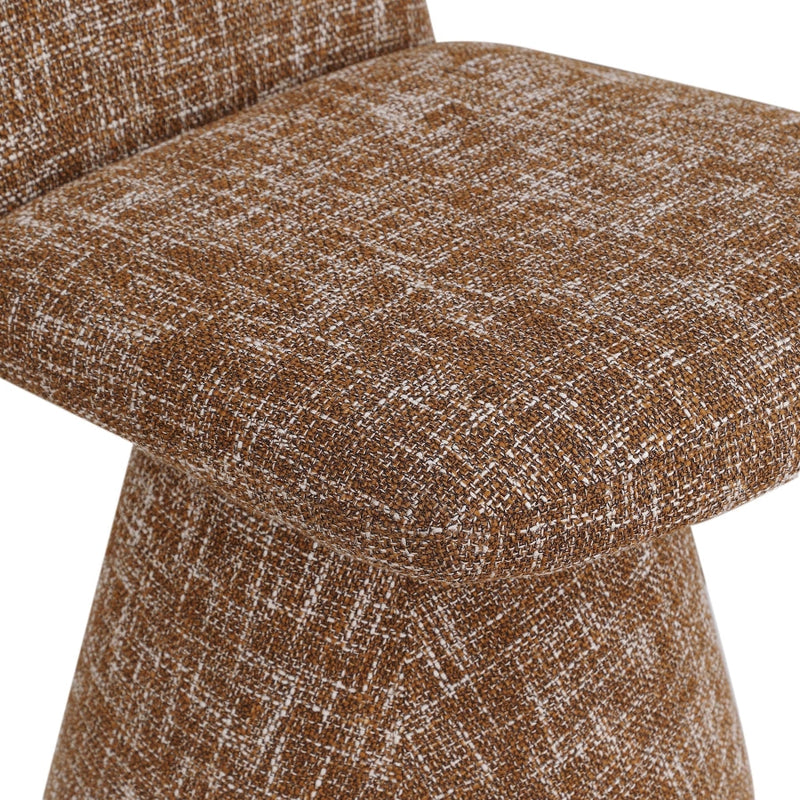 Renuar Fabric Upholstered Dining Chair in Cognac, Set of 2 - 869Cognac-C