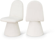 Renuar Fabric Upholstered Dining Chair in Cream, Set of 2 - 869Cream-C