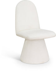 Renuar Fabric Upholstered Dining Chair in Cream, Set of 2 - 869Cream-C