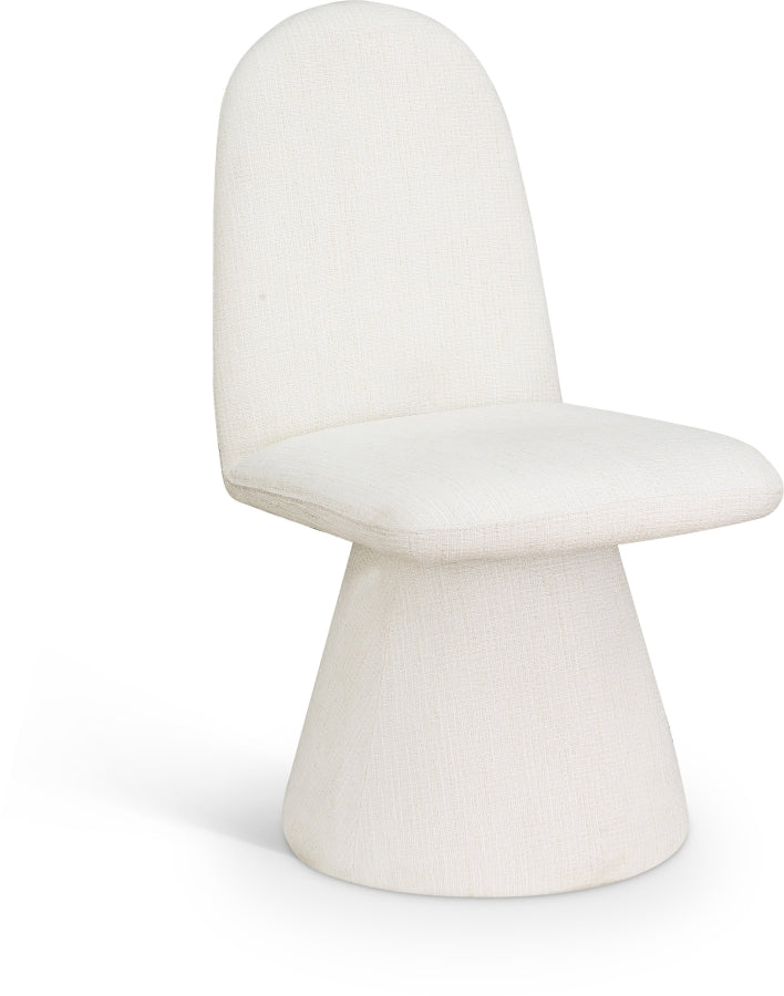 Renuar Fabric Upholstered Dining Chair in Cream, Set of 2 - 869Cream-C