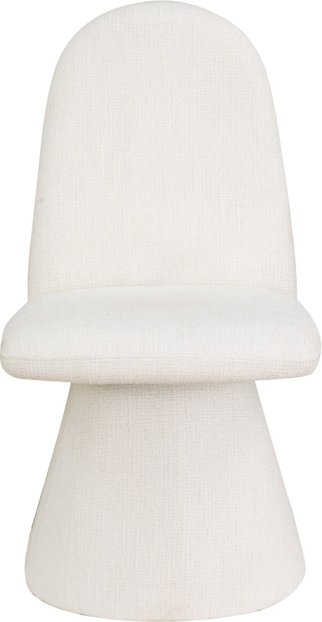 Renuar Fabric Upholstered Dining Chair in Cream, Set of 2 - 869Cream-C