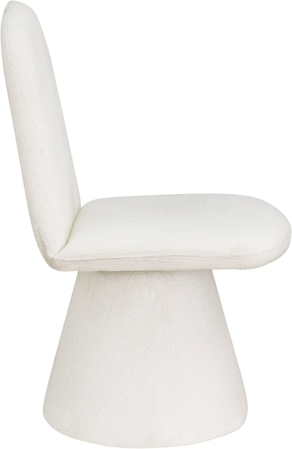 Renuar Fabric Upholstered Dining Chair in Cream, Set of 2 - 869Cream-C