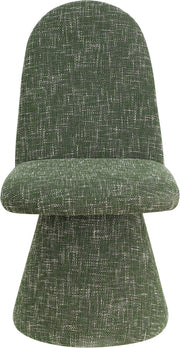 Renuar Fabric Upholstered Dining Chair in Green, Set of 2 - 869Green-C