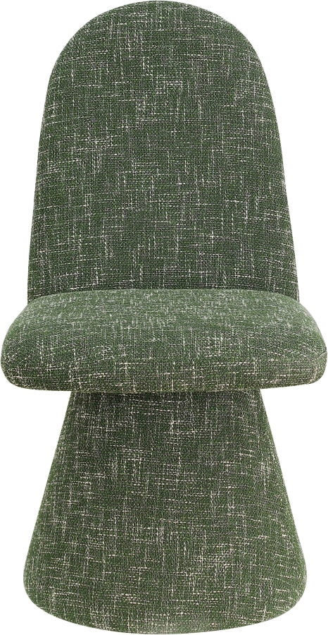 Renuar Fabric Upholstered Dining Chair in Green, Set of 2 - 869Green-C