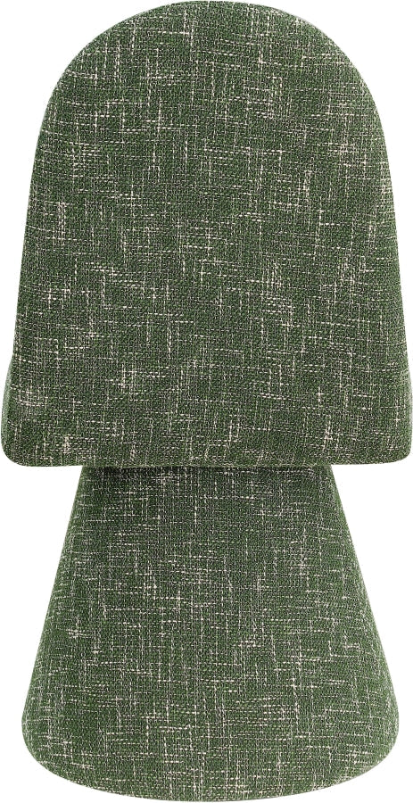 Renuar Fabric Upholstered Dining Chair in Green, Set of 2 - 869Green-C