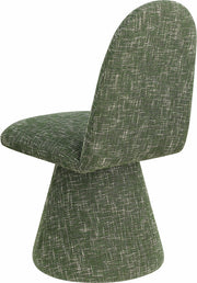 Renuar Fabric Upholstered Dining Chair in Green, Set of 2 - 869Green-C