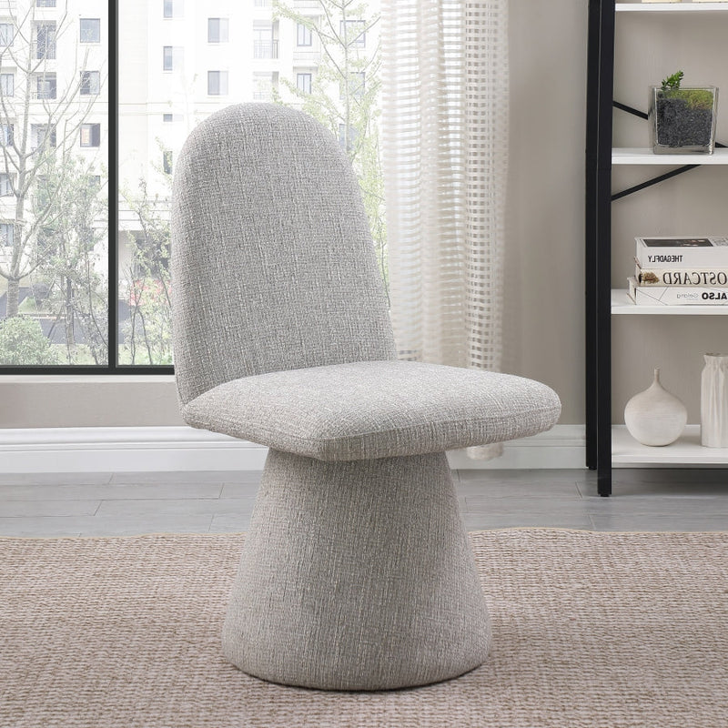 Renuar Fabric Upholstered Dining Chair in Grey, Set of 2 - 869Grey-C