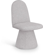 Renuar Fabric Upholstered Dining Chair in Grey, Set of 2 - 869Grey-C