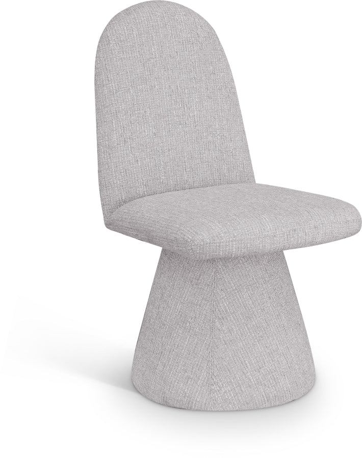 Renuar Fabric Upholstered Dining Chair in Grey, Set of 2 - 869Grey-C