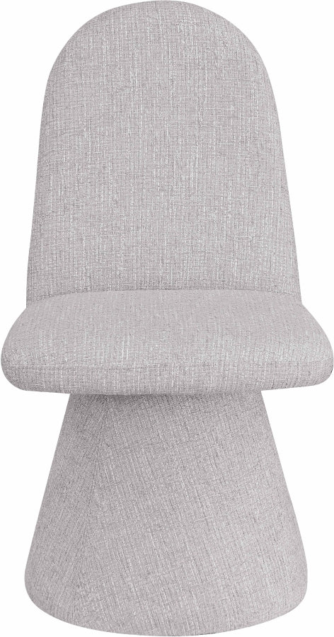 Renuar Fabric Upholstered Dining Chair in Grey, Set of 2 - 869Grey-C