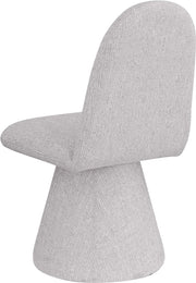 Renuar Fabric Upholstered Dining Chair in Grey, Set of 2 - 869Grey-C