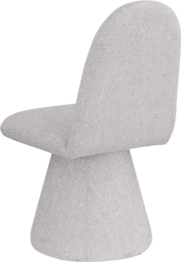 Renuar Fabric Upholstered Dining Chair in Grey, Set of 2 - 869Grey-C