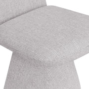 Renuar Fabric Upholstered Dining Chair in Grey, Set of 2 - 869Grey-C